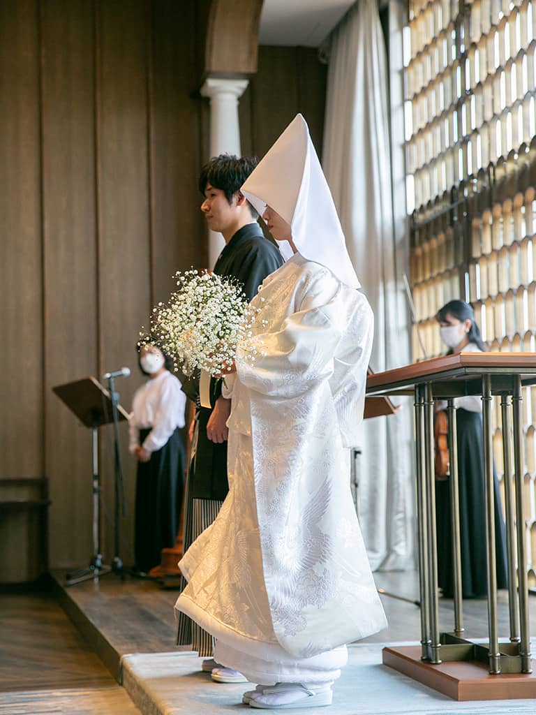 白無垢で温かな挙式を叶えた少人数ウエディング イメージ